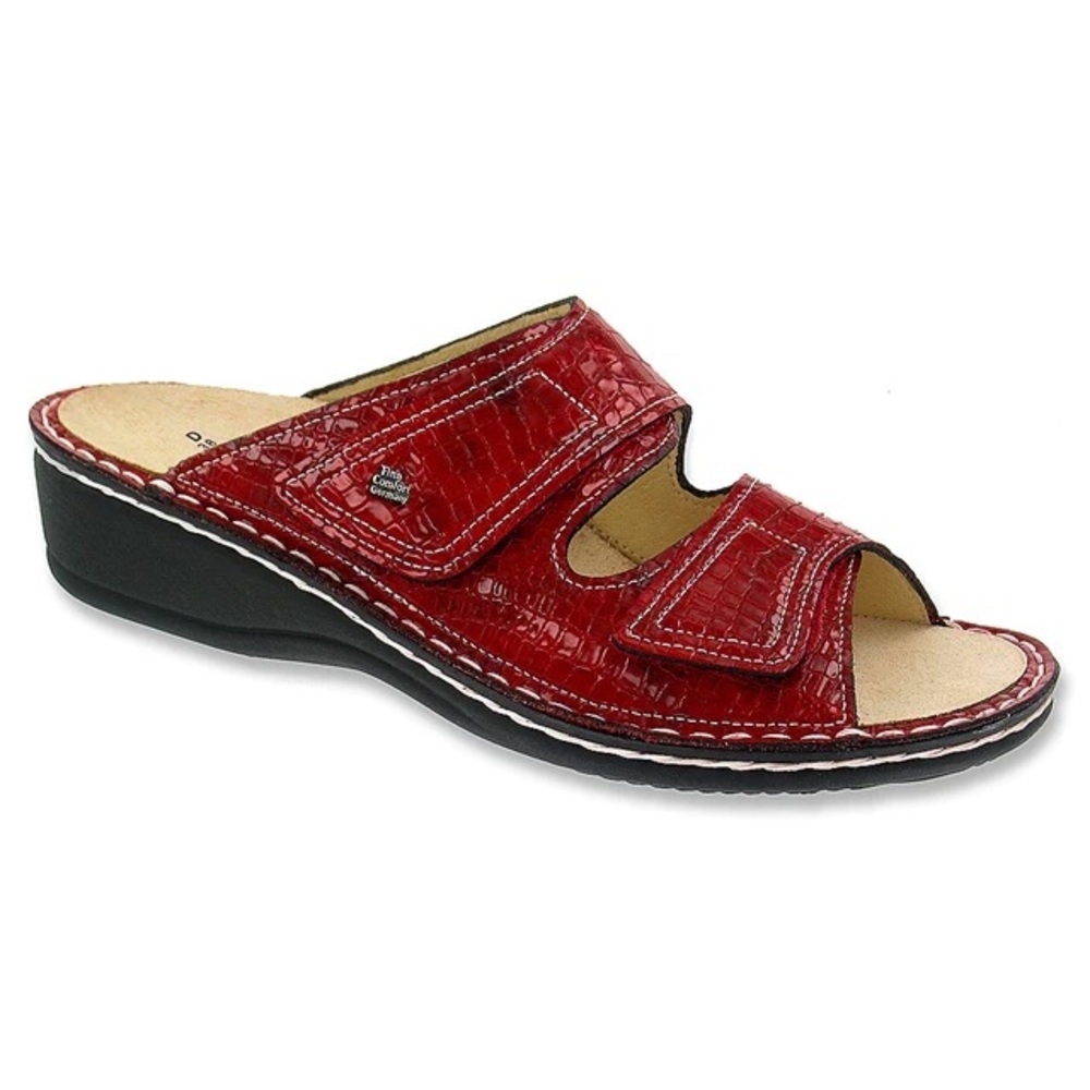 Finn Comfort Jamaica Fire Red Ergonomic Shoes Sandals EUR 37 US 6.5
